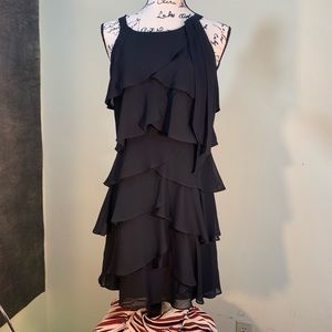 WHBM Black Tiered Dress